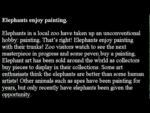 Accent Reduction Learn English Lesson #31 Elephants Painting!