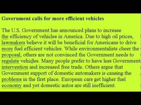 Accent Reduction Learn English Lesson #33 Fuel Efficiency!