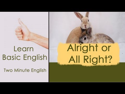 Alright or All Right - Puzzled Words English Lessons