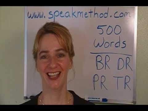 English Pronunciation: BR, DR, PR, TR