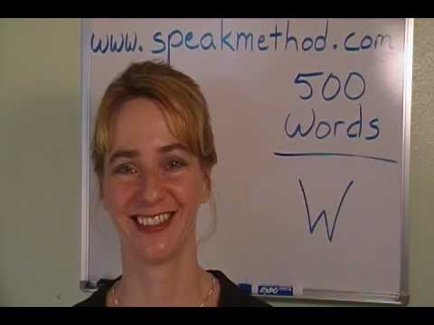 English Pronunciation: Practice with W