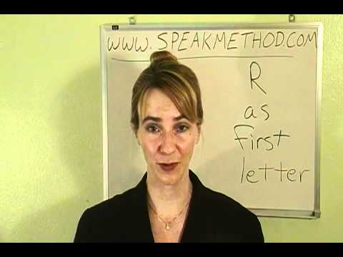 English Pronunciation: R as the First Letter