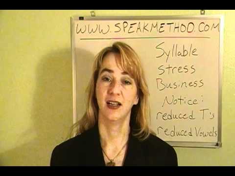 Pronunciation in English: Syllable Stress in Business Words