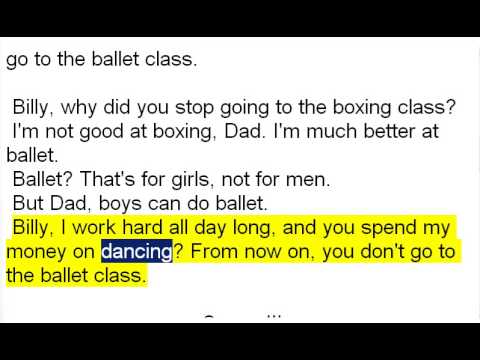 English Reading DK 12   Special Lesson   The Story of Billy Elliot