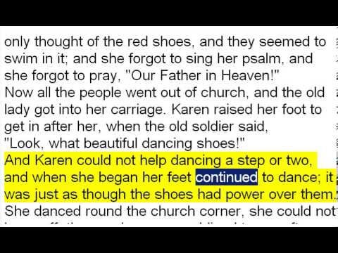 English Reading   THE RED SHOES   Andersen