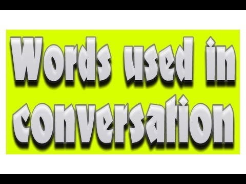 50 'Words used in conversation' English conversation with key words Learn real English