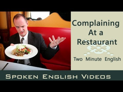 Complaining at a Restaurant - Food English Conversation - English lesson about food