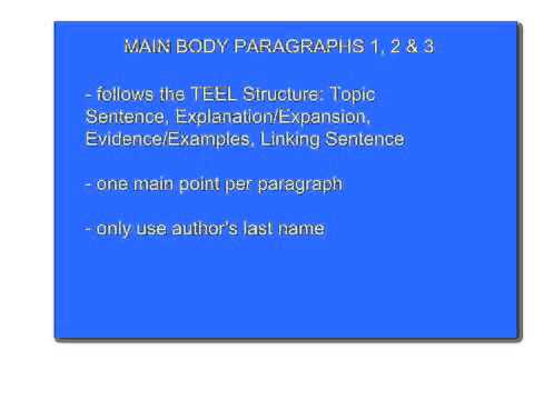General structure of an English essay