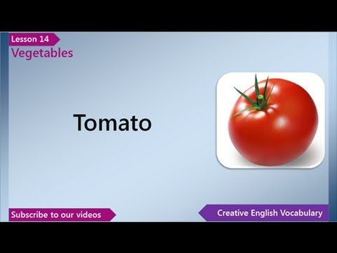 Lesson 14 - English Vocabulary - Vegetables