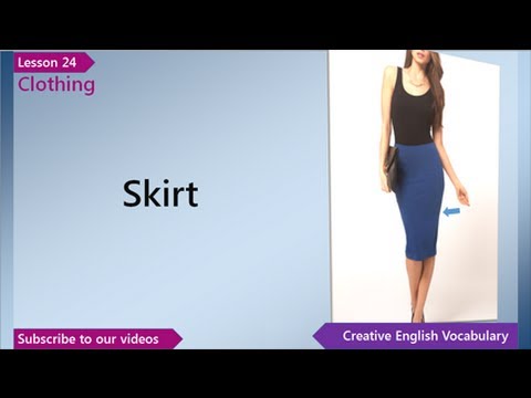 Lesson 24 - English Vocabulary - Clothing