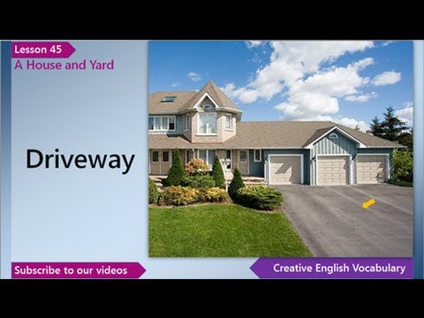 Lesson 45 - English Vocabulary - A House and Yard