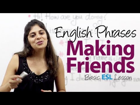 Useful phrases for making friends -- Basic English Vocabulary / Phrases Lesson ( ESL)