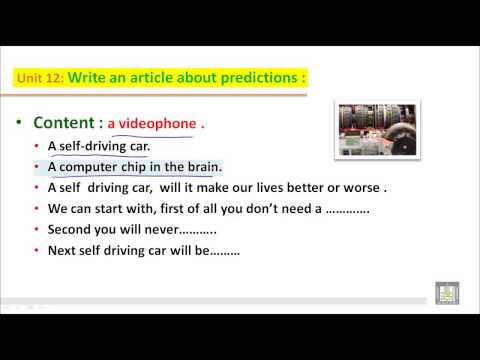 WRITING B2 - U12 - Write an article about predictions