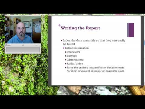 Writing the Case Study Report-Lecture #10